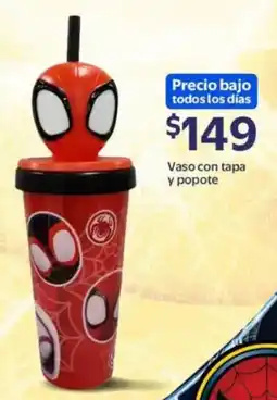 Walmart Vaso con tapa y popote oferta