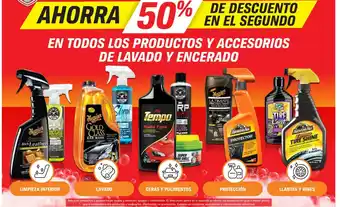 En todos los productos y accesorios de lavado y encerado