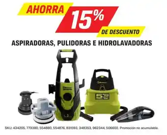 Aspiradoras, pulidoras e hidrolavadoras
