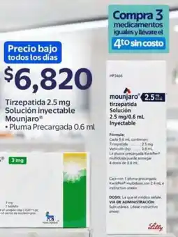 Walmart Express Mounjaro tirzepatida solución inyectable oferta
