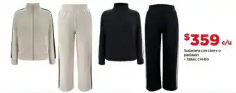 Sudadera con cierre o pantalón