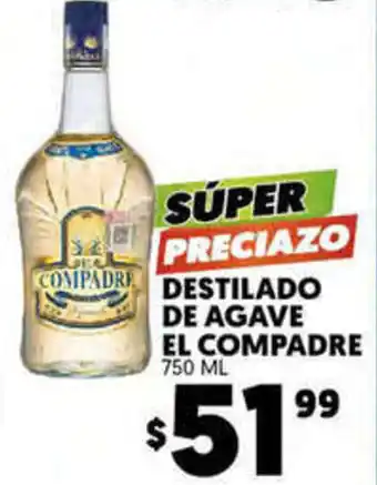 Destilado de Agave El Compadre 750ml