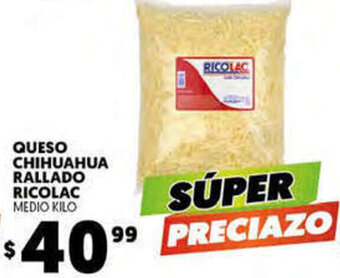 Merco Queso Chihuahua Rallado Ricolac oferta