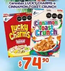 El Florido Cereales LUCKY CHARMS o CINNAMON TOAST CRUNCH oferta