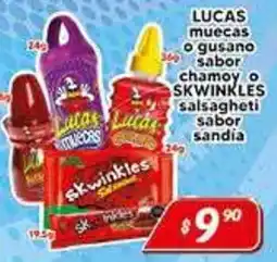 El Florido Lucas muecas o gusano sabor chamoy o skwinkles salsagheti sabor sandia oferta