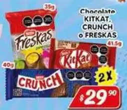El Florido KitKat Chocolate KitKat Crunch o Freskas oferta