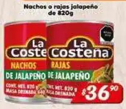 El Florido La Costeña nachos o rajas jalapeño oferta