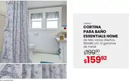 Woolworth essentials home cortina para baño oferta