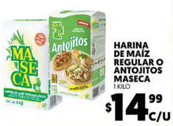 Merco Harina Maíz Regular o Antojitos Maseca 1kg oferta