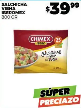 Merco Chimex salchichas viena de pavo oferta