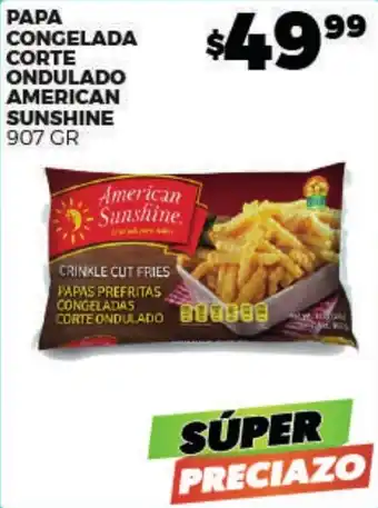 Merco American Sunshine papa congelada corte ondulado oferta