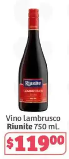 Soriana Híper Riunite Vino Lambrusco oferta