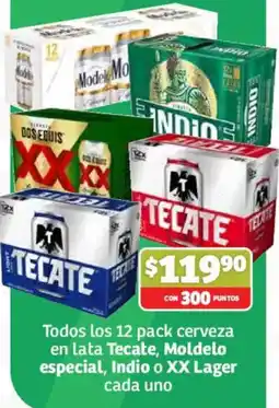 Soriana Híper Tecate, Moldelo especial, Indio o XX Lager oferta