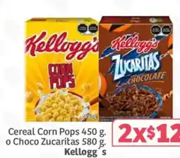 Soriana Híper Kellogg's Cereal Corn Pops o Choco Zucaritas oferta