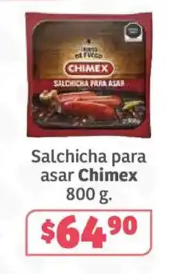 Soriana Híper Chimex salchicha para asar oferta