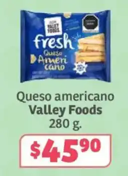 Soriana Híper Valley Foods Queso americano oferta
