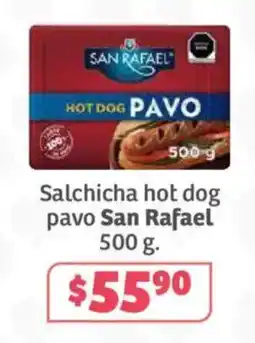 Soriana Híper San Rafael hot dog pavo oferta
