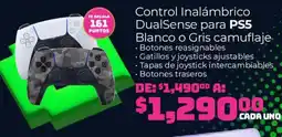 Soriana Híper Control Inalámbrico DualSense para PS5 Blanco o Gris camuflaje oferta