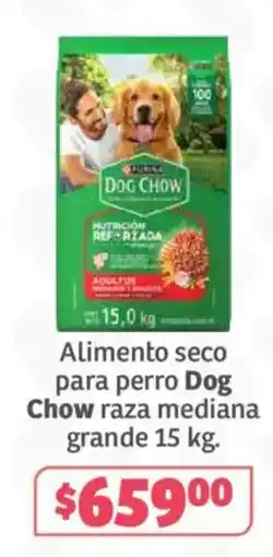 Soriana Híper Dog Chow alimento seco para perro raza mediana grande oferta