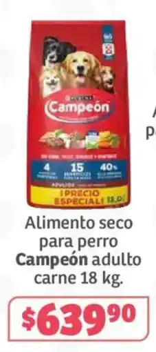 Soriana Híper Campeón alimento seco para perro adulto carne oferta