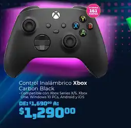 Soriana Híper Xbox Control Inalámbrico Carbon Black oferta