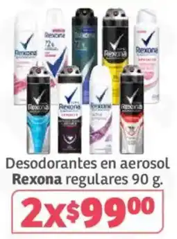 Soriana Híper Rexona desodorantes en aerosol regulares oferta