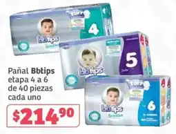 Soriana Híper Pañal Bbtips oferta