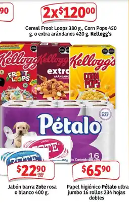 Soriana Mercado Kellogg's Cereal Froot Loops Corn Pops extra arándanos oferta