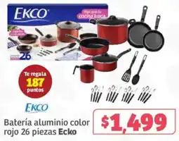 Soriana Híper Ecko batería aluminio color rojo oferta