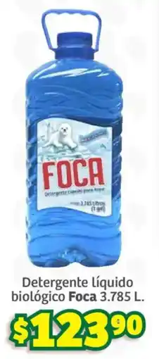 Soriana Súper Foca detergente líquido biológico oferta