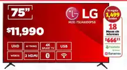 Soriana Híper Lg smart tv 75" oferta