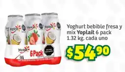 Soriana Súper Yoplait yoghurt bebible fresa y mix oferta