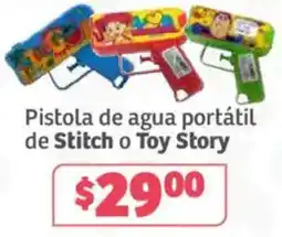 Soriana Híper Pistola de agua portátil de Stitch o Toy Story oferta