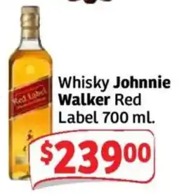 Soriana Mercado Whisky Johnnie Walker Red Label oferta