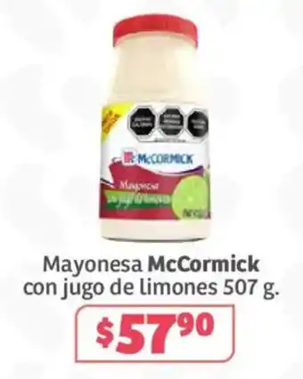 Soriana Súper Mayonesa McCormick con jugo de limones oferta