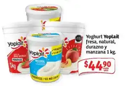 Soriana Mercado Yoplait Yoghurt fresa, natural, durazno y manzana oferta