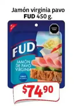 Soriana Mercado FUD jamón de pavo virginia oferta