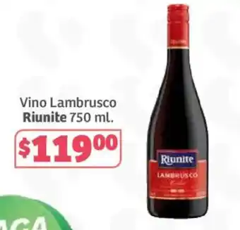 Soriana Súper Riunite vino lambrusco oferta