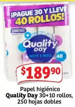 Soriana Mercado Quality Day papel higiénico oferta