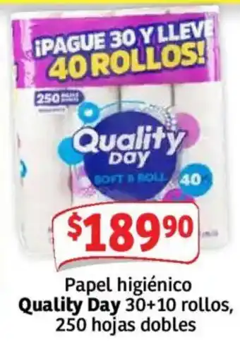 Soriana Mercado Quality Day papel higiénico oferta