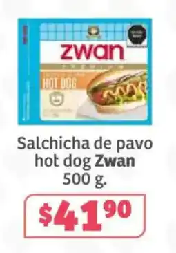 Soriana Súper Zwan salchicha de pavo hot dog oferta