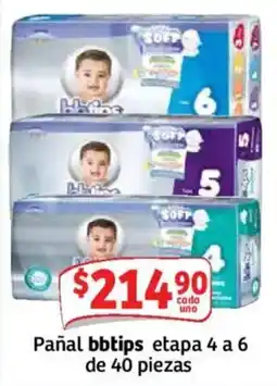 Soriana Mercado Pañal bbtips etapa 4 a 6 oferta