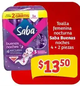 Soriana Mercado Saba Toalla femenina nocturna Buenas noches oferta
