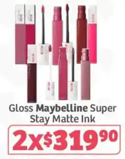 Soriana Súper Maybelline Gloss Super Stay Matte Ink oferta
