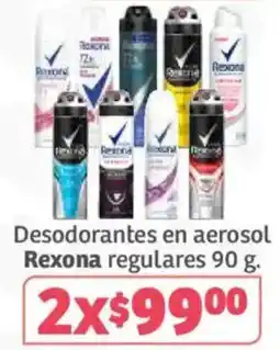 Soriana Súper Rexona desodorantes en aerosol regulares oferta