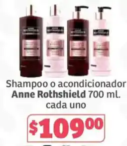 Soriana Súper Anne Rothshield shampoo o acondicionador oferta