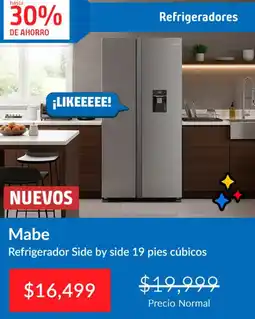 Sodimac Homecenter Mabe Refrigerador Side by side oferta