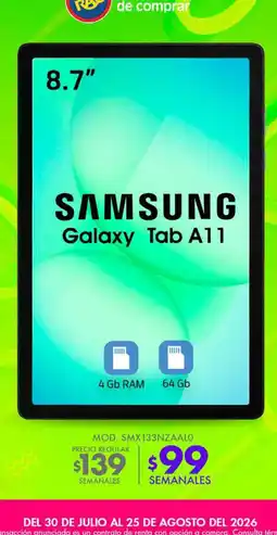 RAC Samsung Galaxy Tab A11 oferta