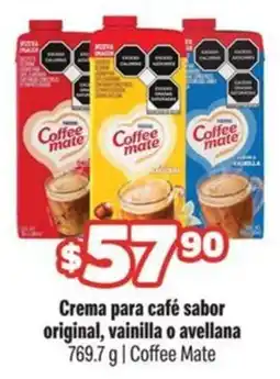 Smart & Final Coffee Mate Crema para café sabor original, vainilla o avellana oferta