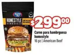 Smart & Final American Beef Homestyle Hamburger oferta